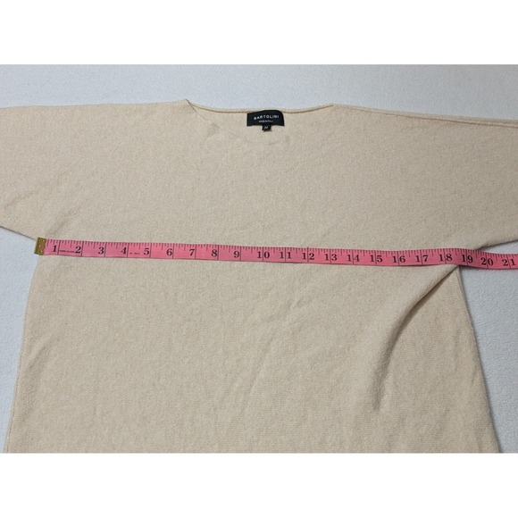 Bartolini Sweater Womens Med Beige  Pullover Dolman Sleeve Wool Cashmere Silk - Picture 9 of 11